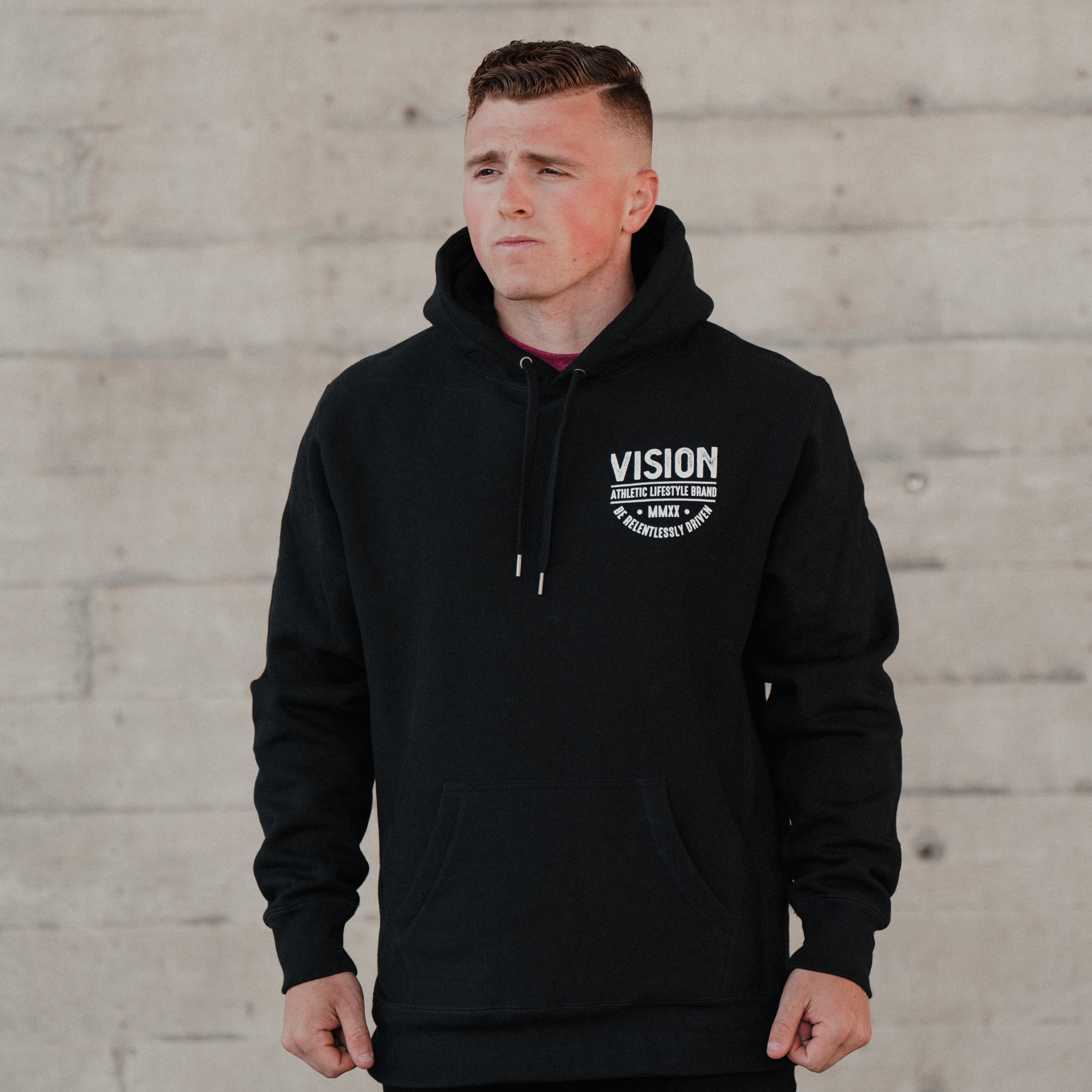 &quot;Relentlessly Driven&quot; Heavyweight Cross Grain Sweatshirt &quot;Black&quot;