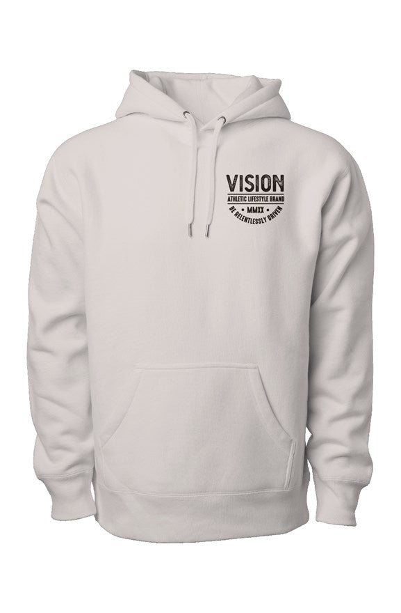 "Relentlessly Driven" Heavyweight Cross Grain Sweatshirt "Bone" - V1SION Athletic Lifestyle