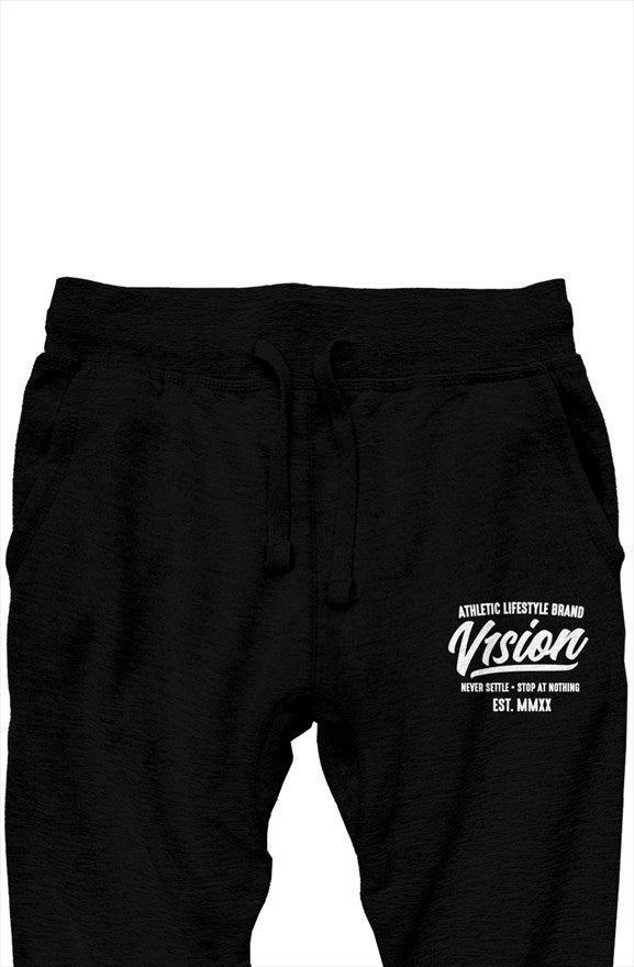 "Stop at Nothing" Premium Joggers "Black" - V1SION Athletic Lifestyle