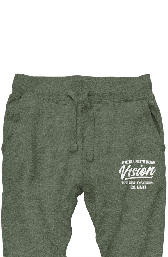 "Stop at Nothing" Premium Joggers "Military Green" - V1SION Athletic Lifestyle