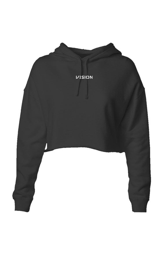 Signature V1SION Lightweight Cropped Hoodie "Black" - V1SION Athletic Lifestyle