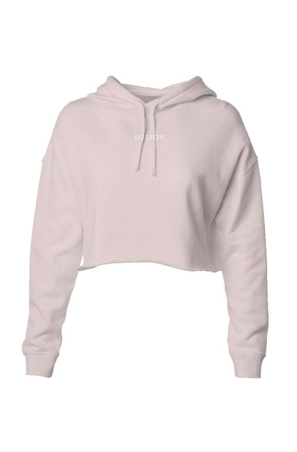 Signature V1SION Lightweight Cropped Hoodie "Blush" - V1SION Athletic Lifestyle