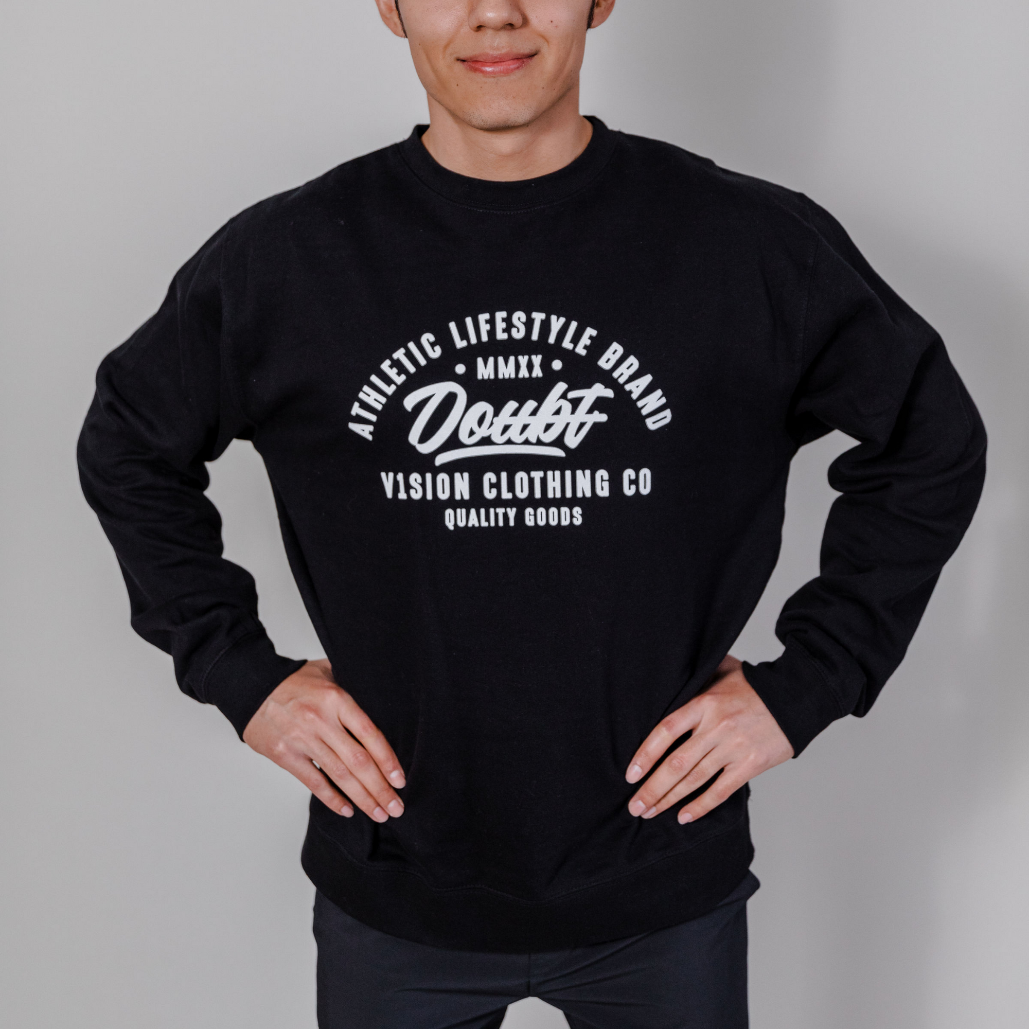 Do over Doubt Midweight Crew Neck Sweatshirt - V1SION Athletic Lifestyle