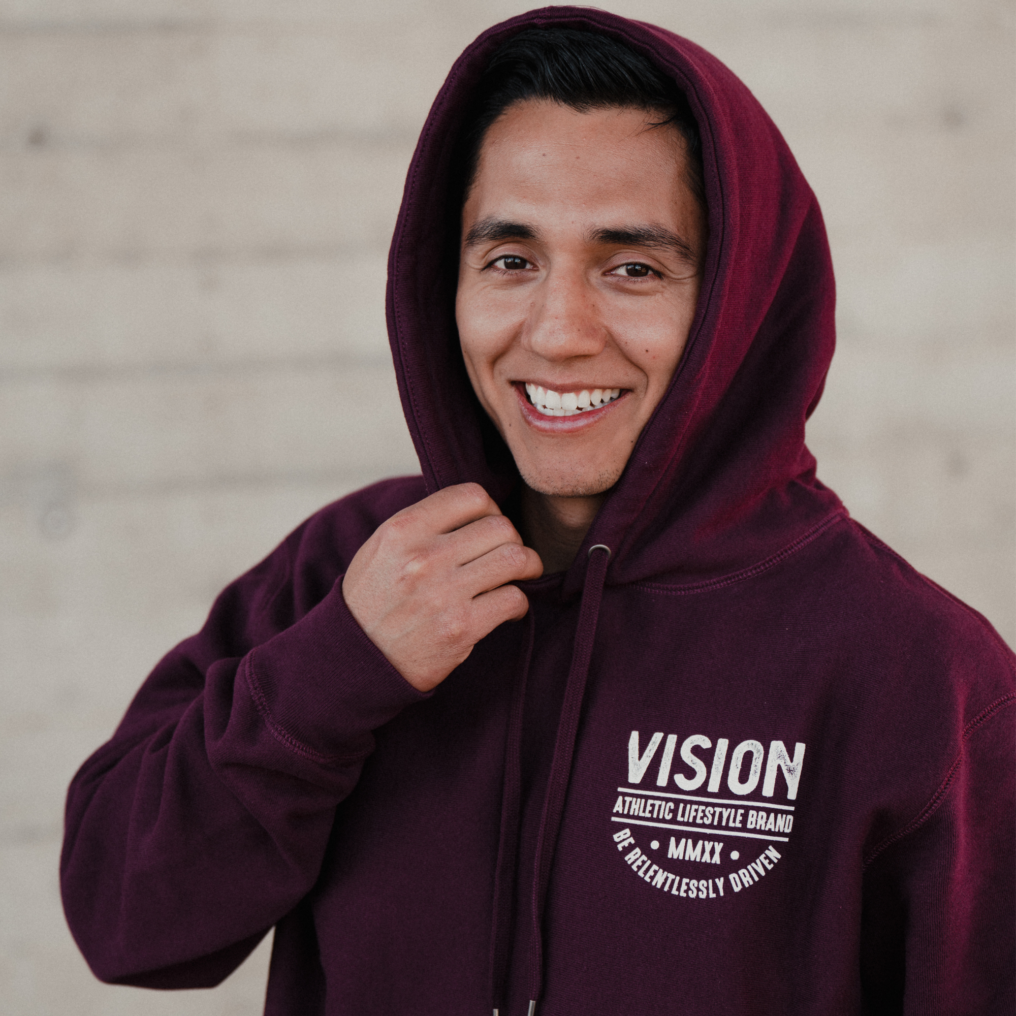 &quot;Relentlessly Driven&quot; Heavyweight Cross Grain Sweatshirt &quot;Maroon&quot;