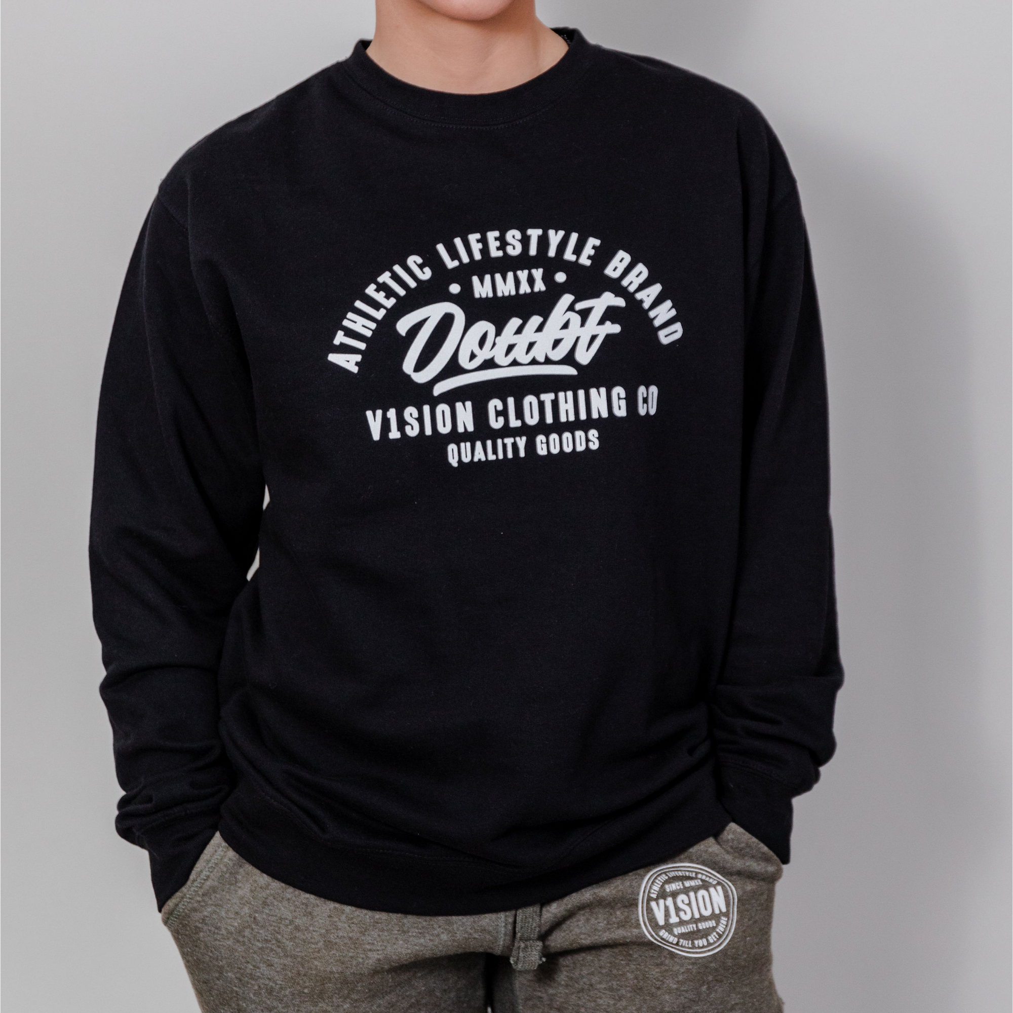Do over Doubt Midweight Crew Neck Sweatshirt - V1SION Athletic Lifestyle