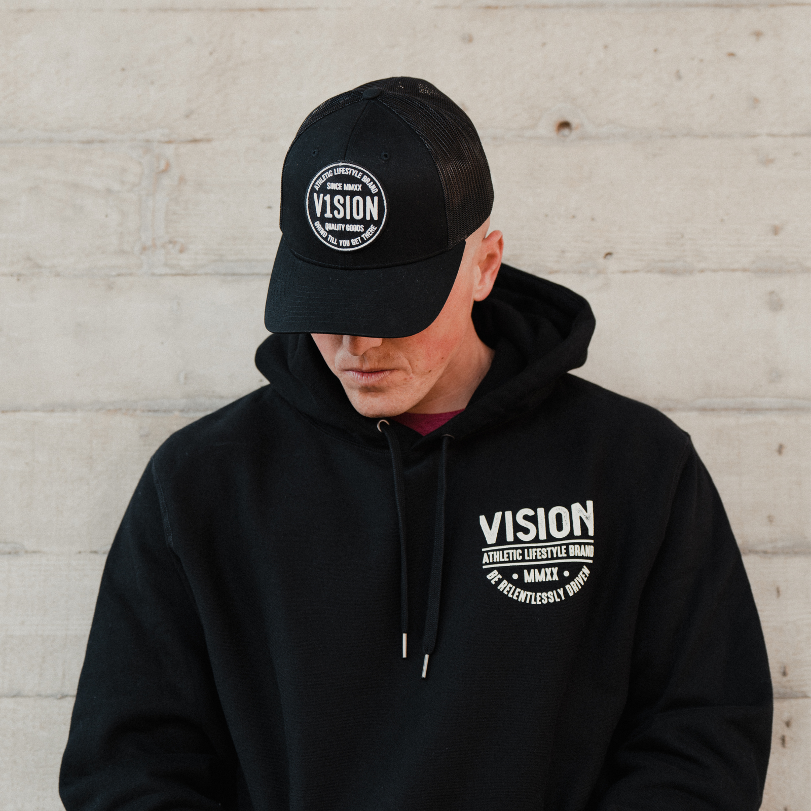 V1SION Snapback Trucker Hat "Black"