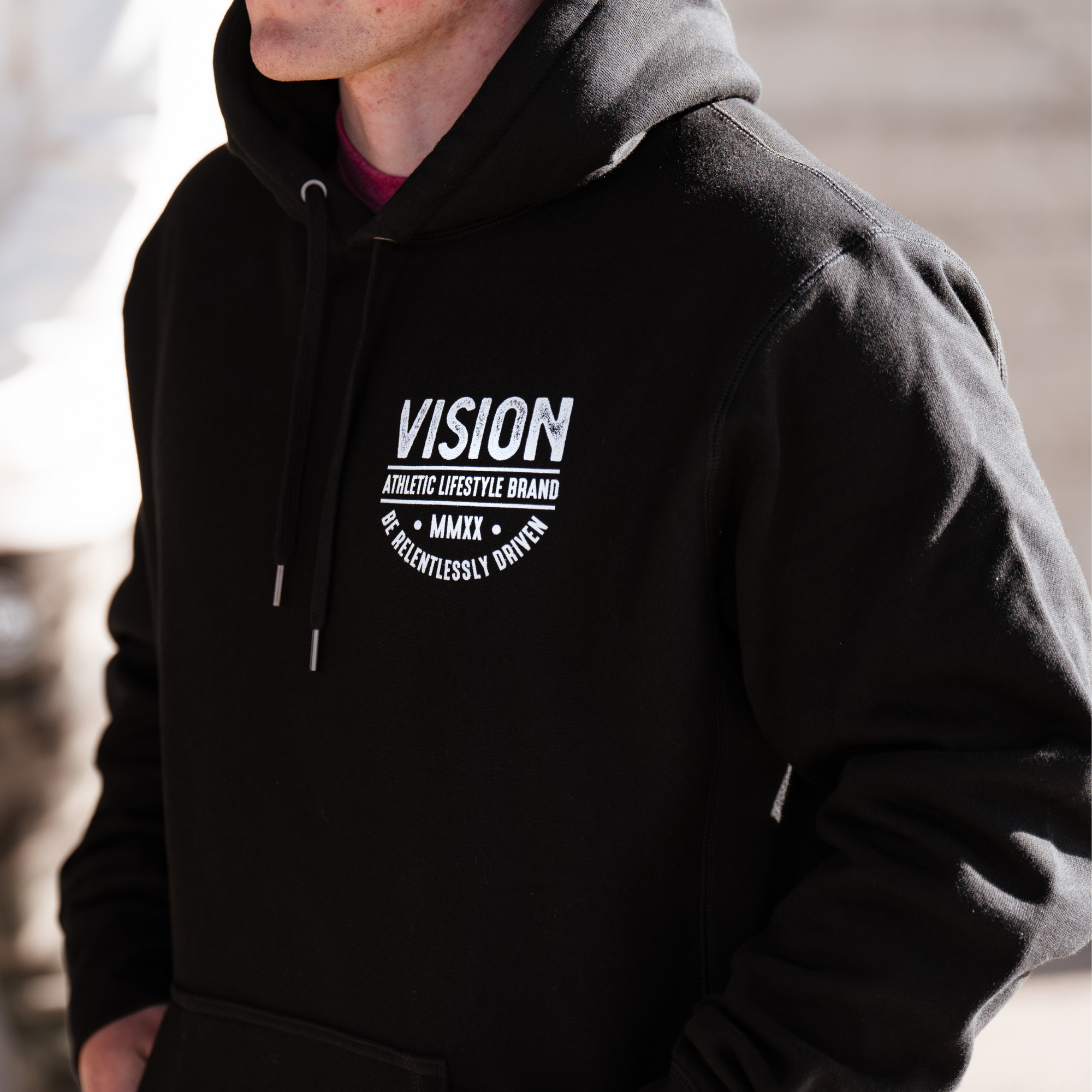 &quot;Relentlessly Driven&quot; Heavyweight Cross Grain Sweatshirt &quot;Black&quot;