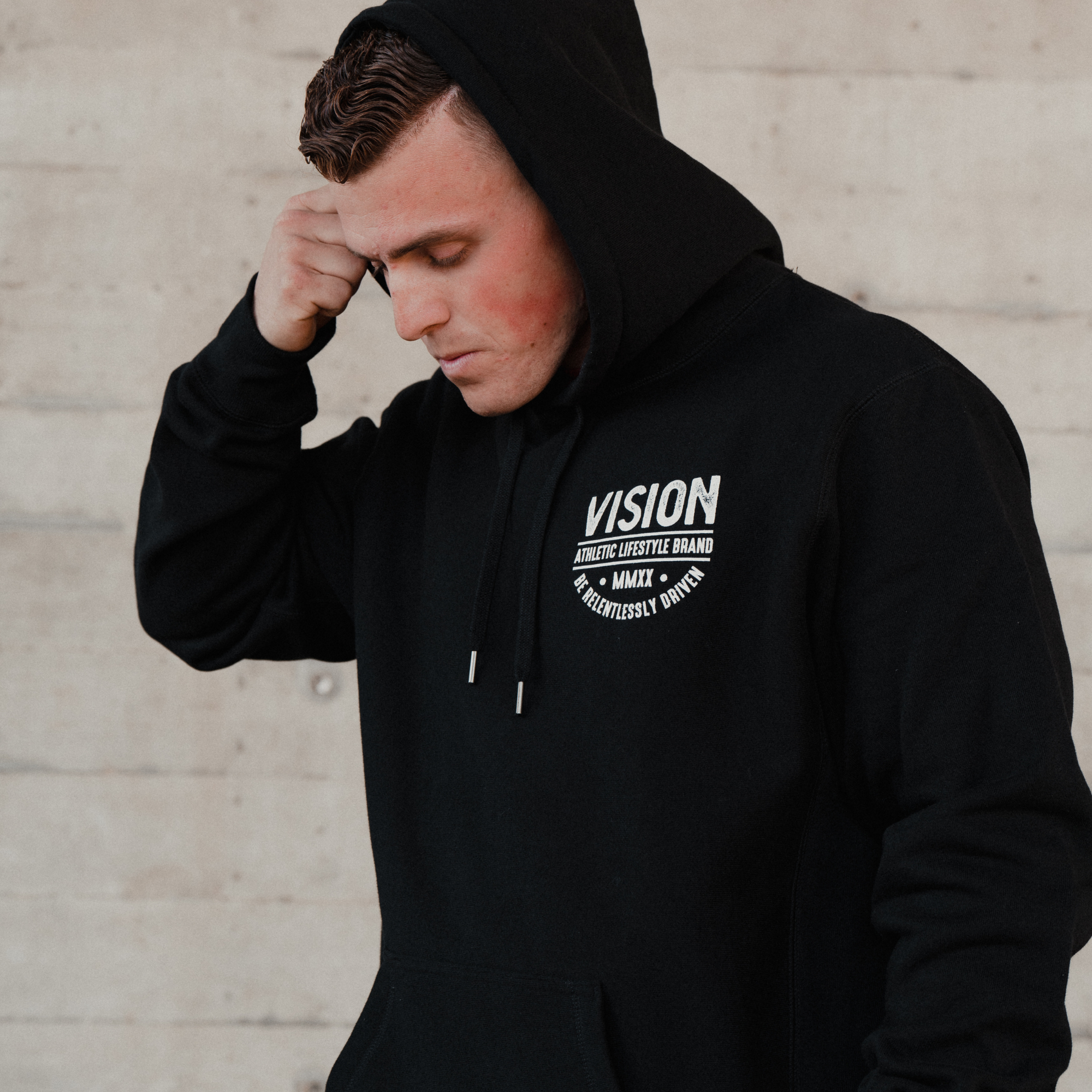 &quot;Relentlessly Driven&quot; Heavyweight Cross Grain Sweatshirt &quot;Black&quot;