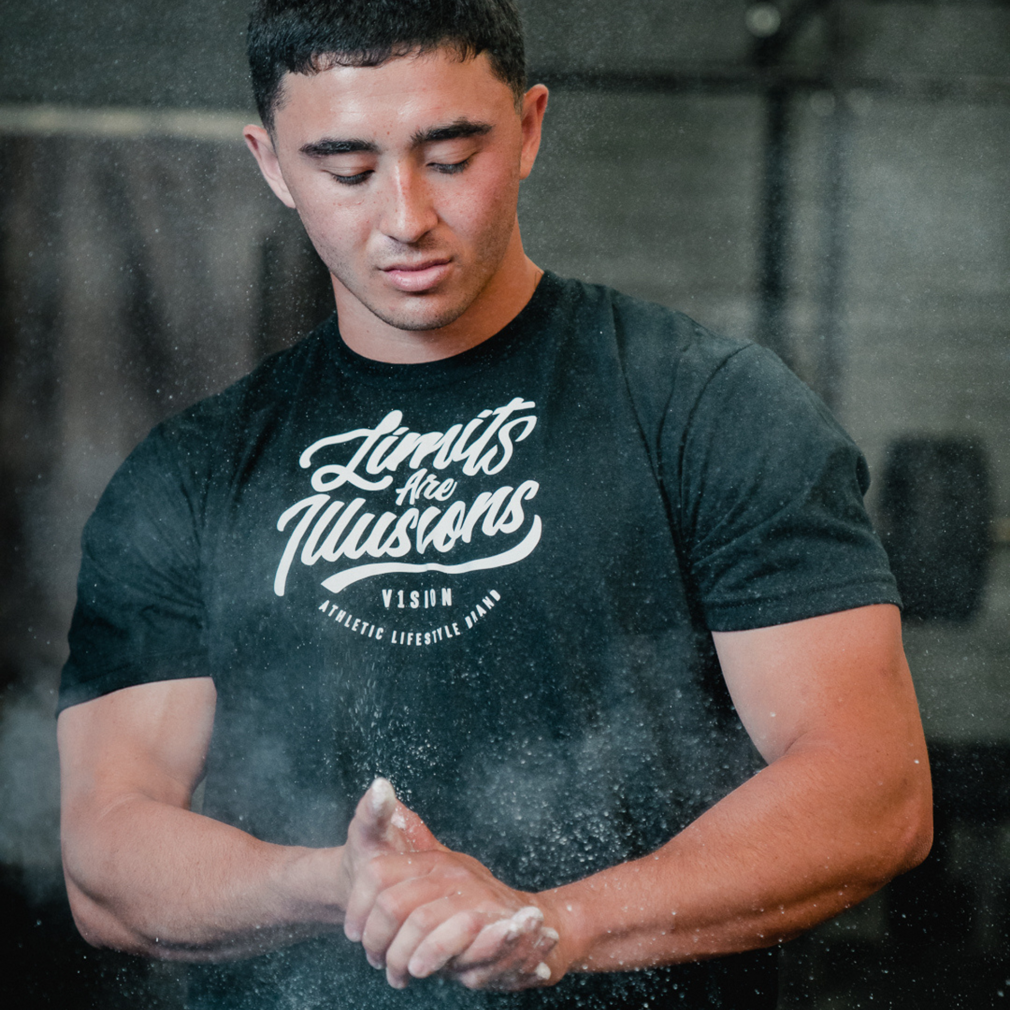 &quot;Limits are Illusions&quot; Fitted Tee &quot;Black&quot; - V1SION Athletic Lifestyle