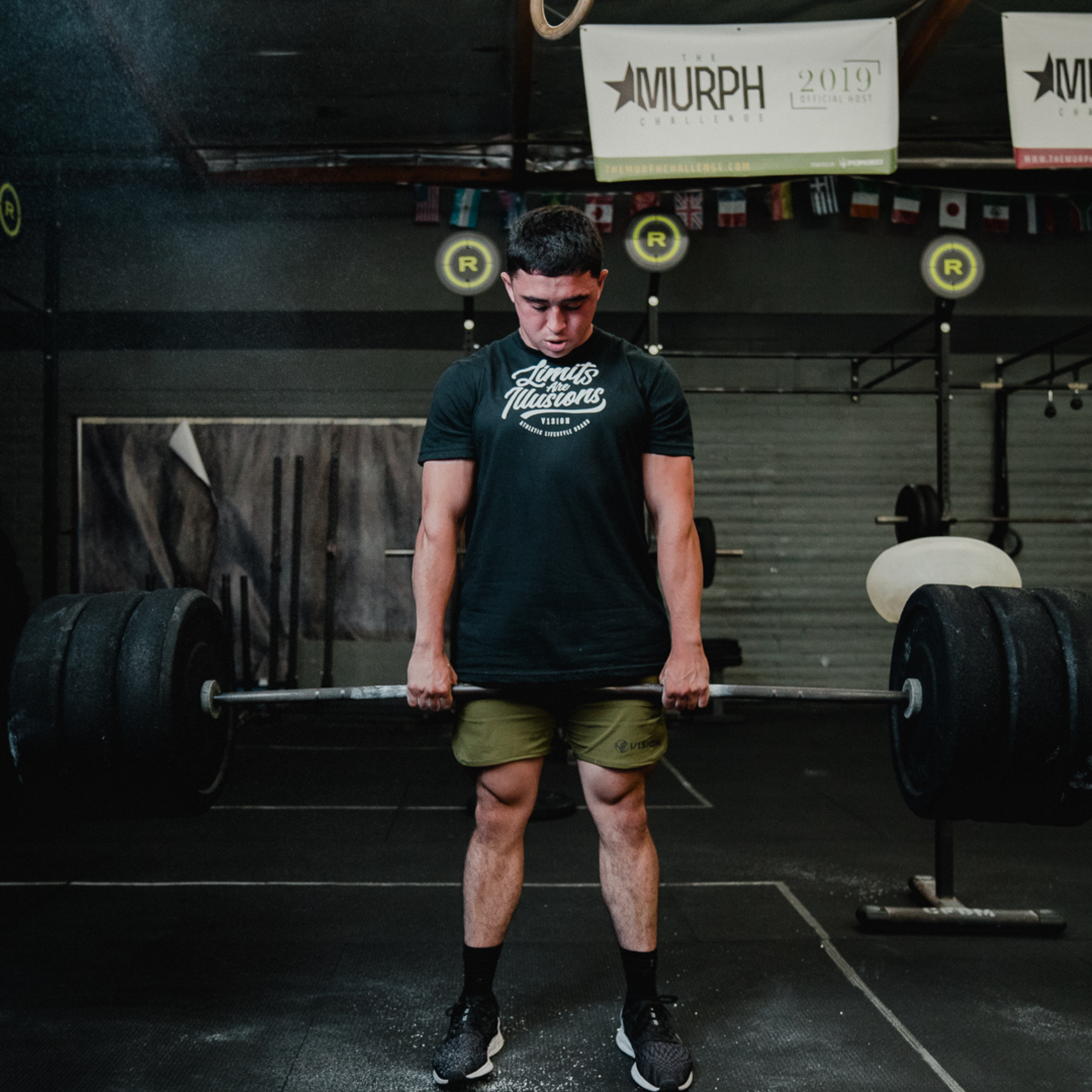 &quot;Limits are Illusions&quot; Fitted Tee &quot;Black&quot; - V1SION Athletic Lifestyle