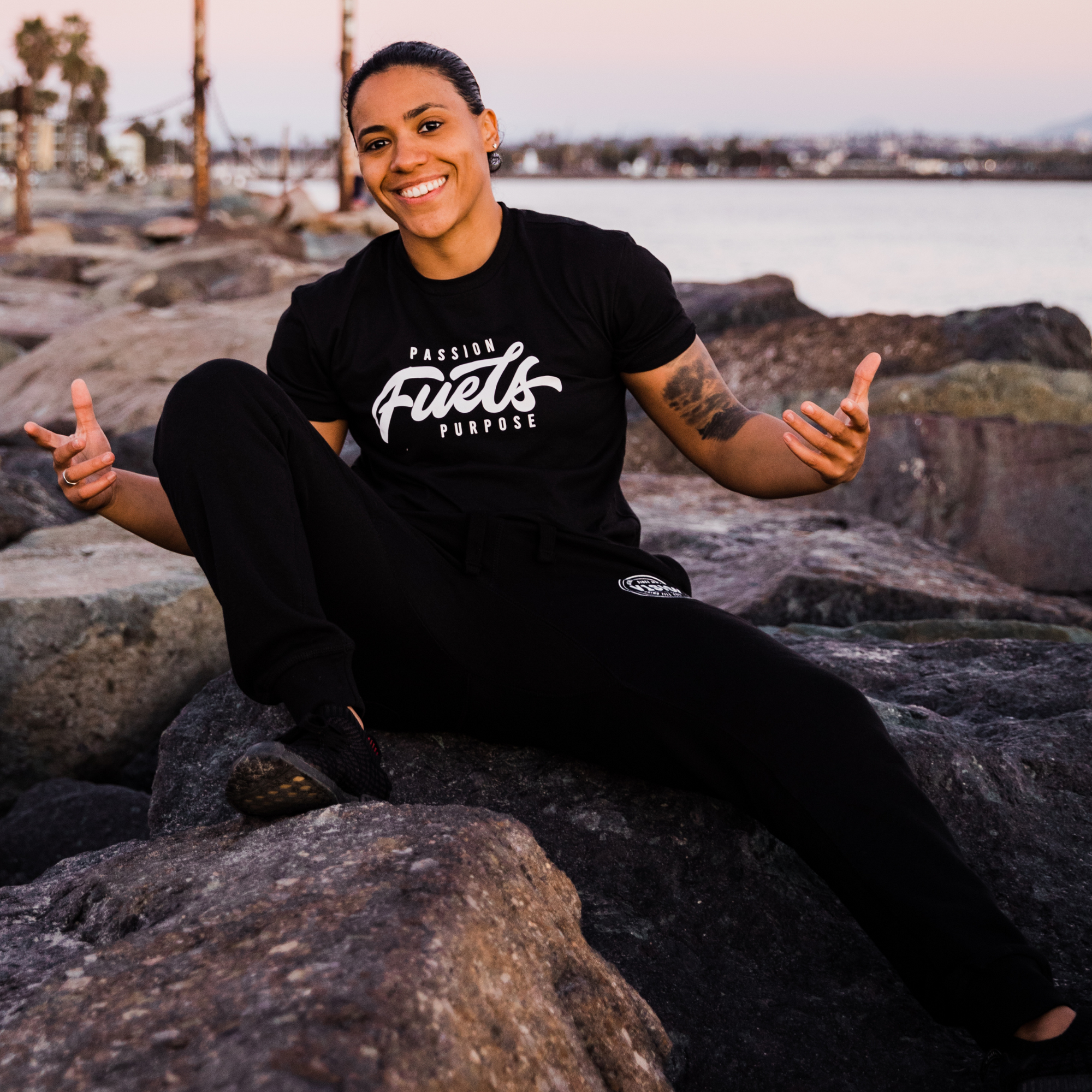 &quot;Passion Fuels Purpose&quot; Fitted Tee - V1SION Athletic Lifestyle