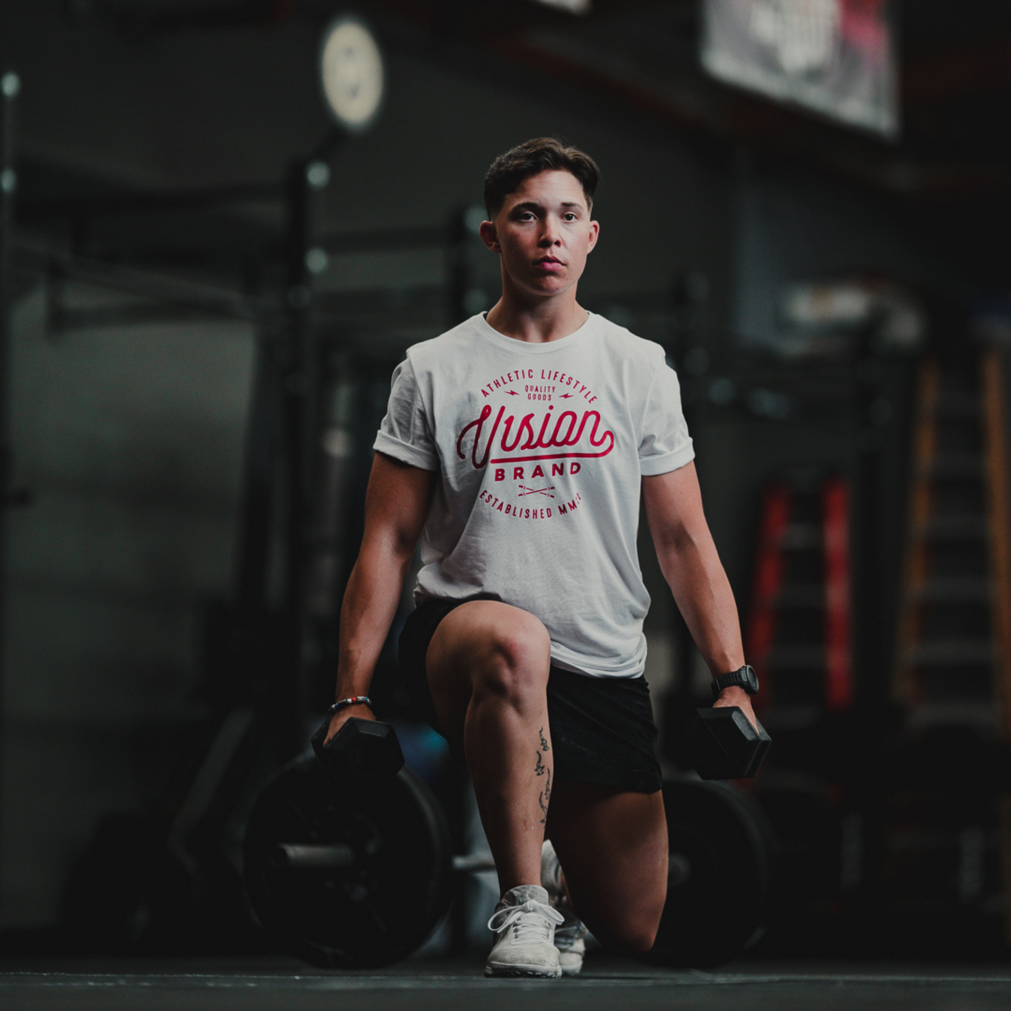 V1SION Barbell Logo Fitted Tee - V1SION Athletic Lifestyle