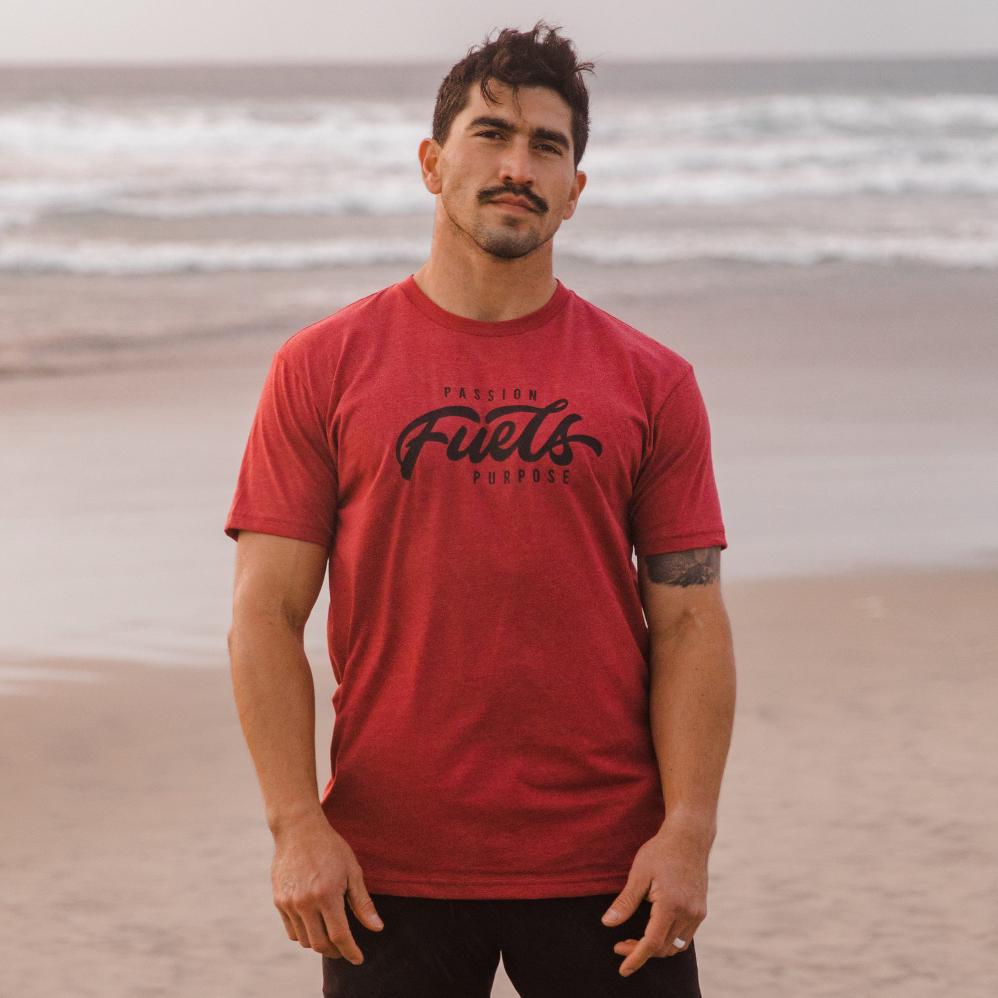 &quot;Passion Fuels Purpose&quot; Fitted Tee - V1SION Athletic Lifestyle