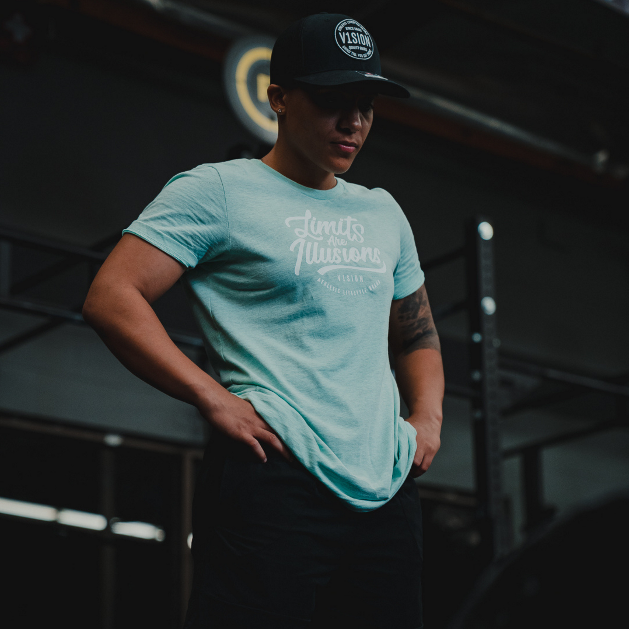 &quot;Limits are Illusions&quot; Fitted Tee - V1SION Athletic Lifestyle