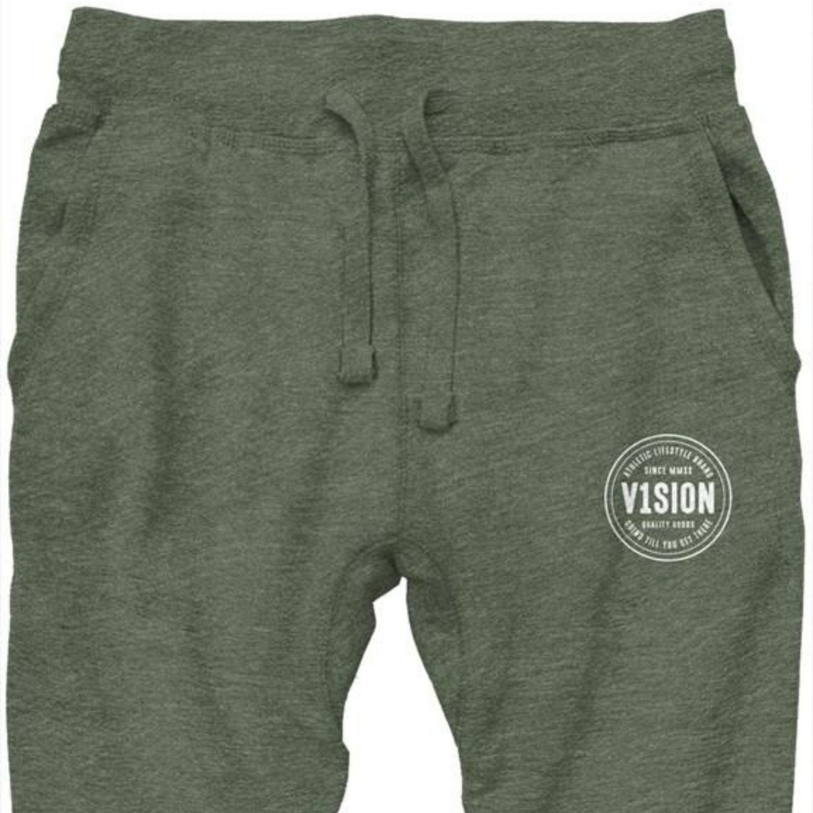 "Grind Till You Get There" Premium Joggers "Military Green" - V1SION Athletic Lifestyle