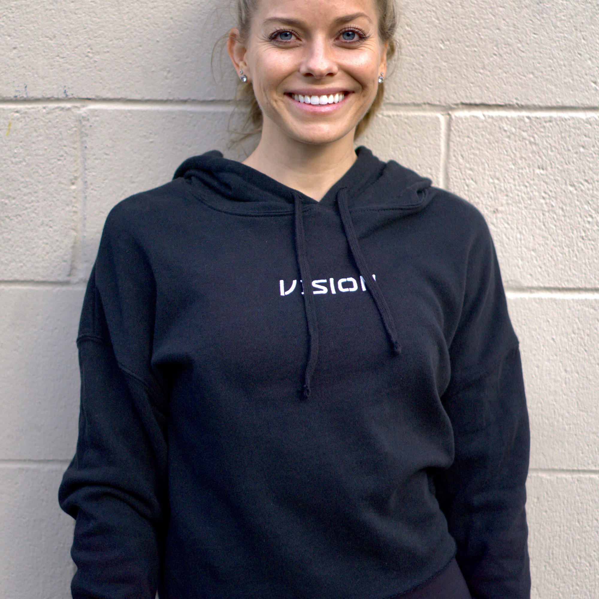 Signature V1SION Lightweight Cropped Hoodie &quot;Black&quot; - V1SION Athletic Lifestyle