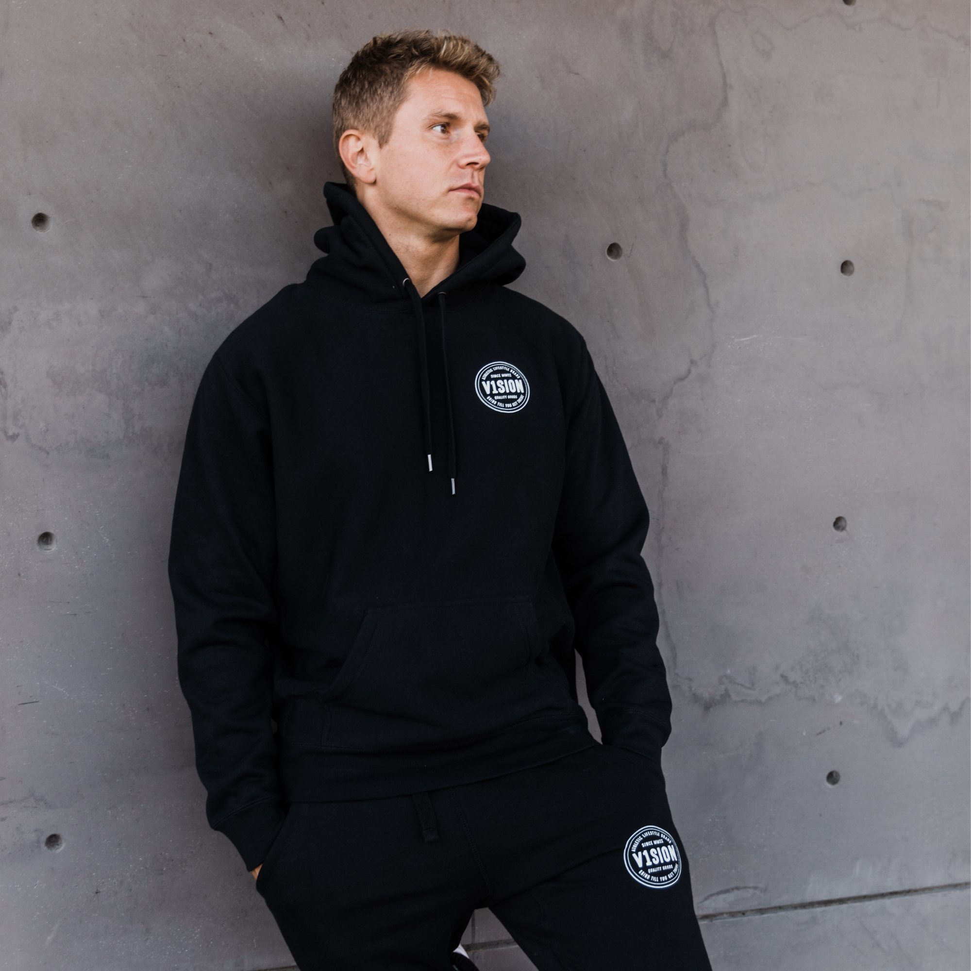 &quot;Grind Till You Get There&quot; Heavyweight Cross Grain Sweatshirt &quot;Black&quot; - V1SION Athletic Lifestyle