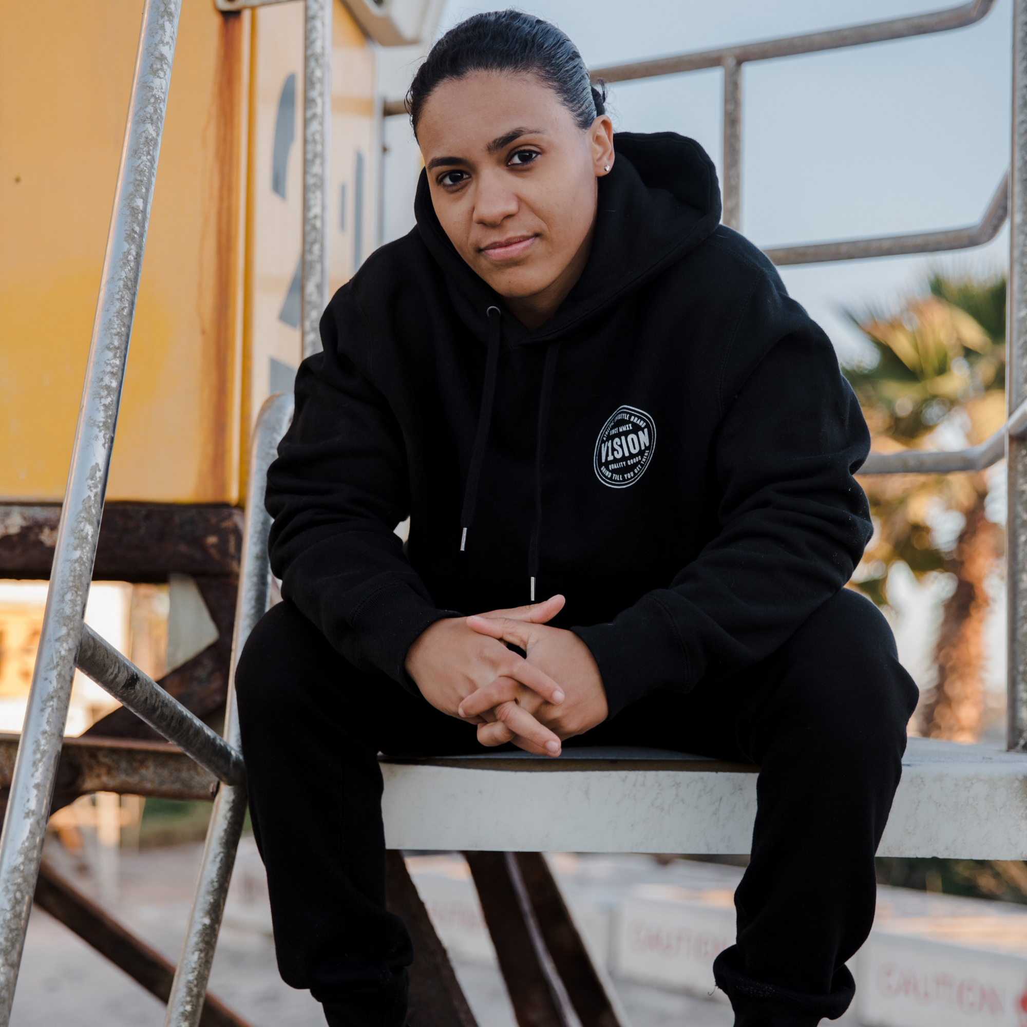 &quot;Grind Till You Get There&quot; Heavyweight Cross Grain Sweatshirt &quot;Black&quot; - V1SION Athletic Lifestyle