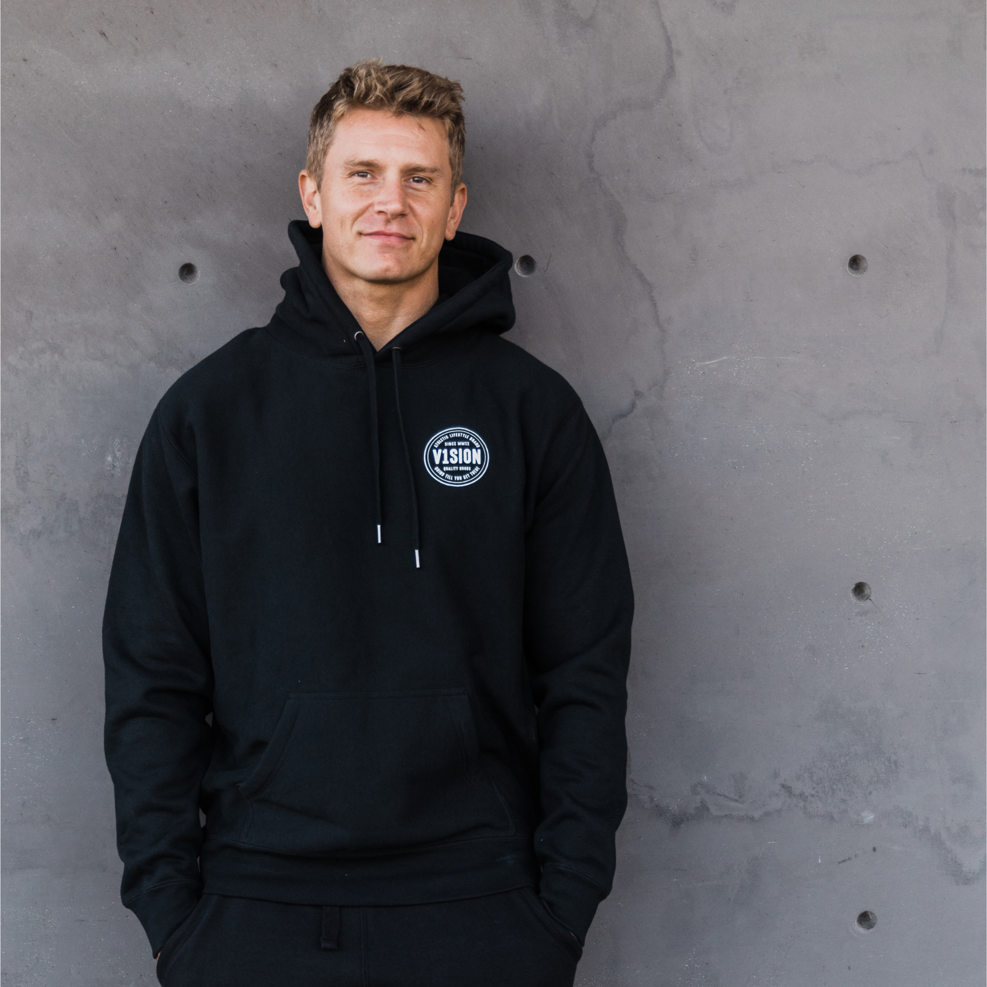 &quot;Grind Till You Get There&quot; Heavyweight Cross Grain Sweatshirt &quot;Black&quot; - V1SION Athletic Lifestyle