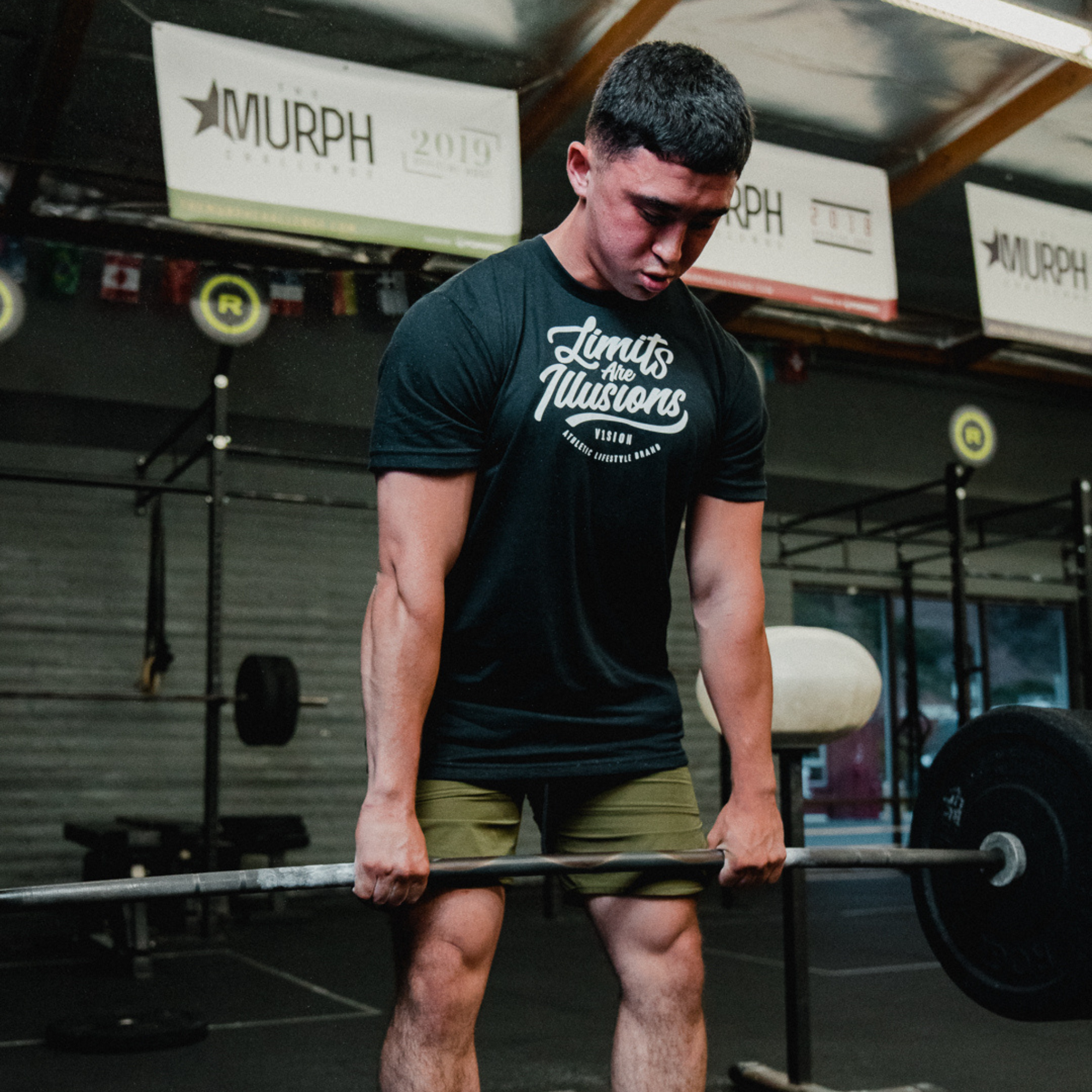 &quot;Limits are Illusions&quot; Fitted Tee &quot;Black&quot; - V1SION Athletic Lifestyle