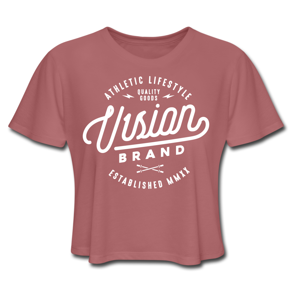 V1SION Barbell Logo Crop Top - V1SION Athletic Lifestyle