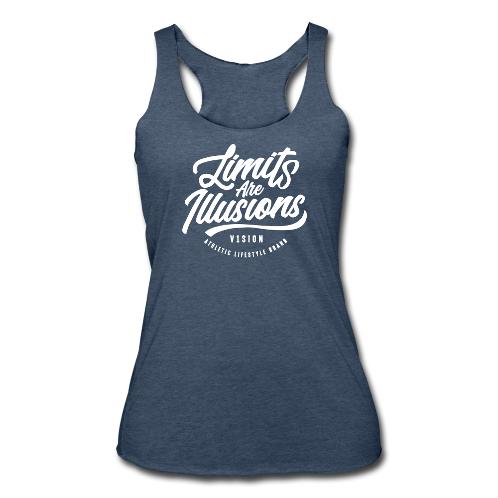 &quot;Limits are Illusions&quot; Women&#39;s Racerback - V1SION Athletic Lifestyle