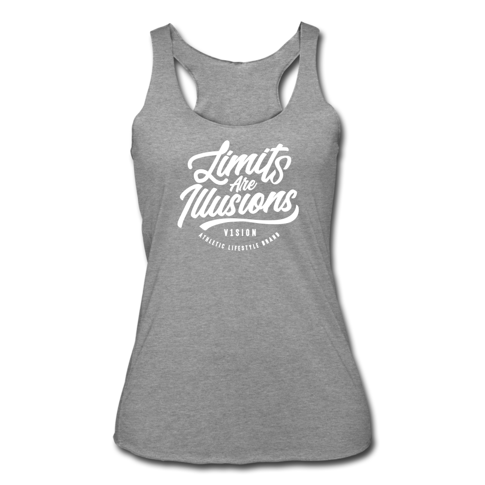 &quot;Limits are Illusions&quot; Women&#39;s Racerback - V1SION Athletic Lifestyle