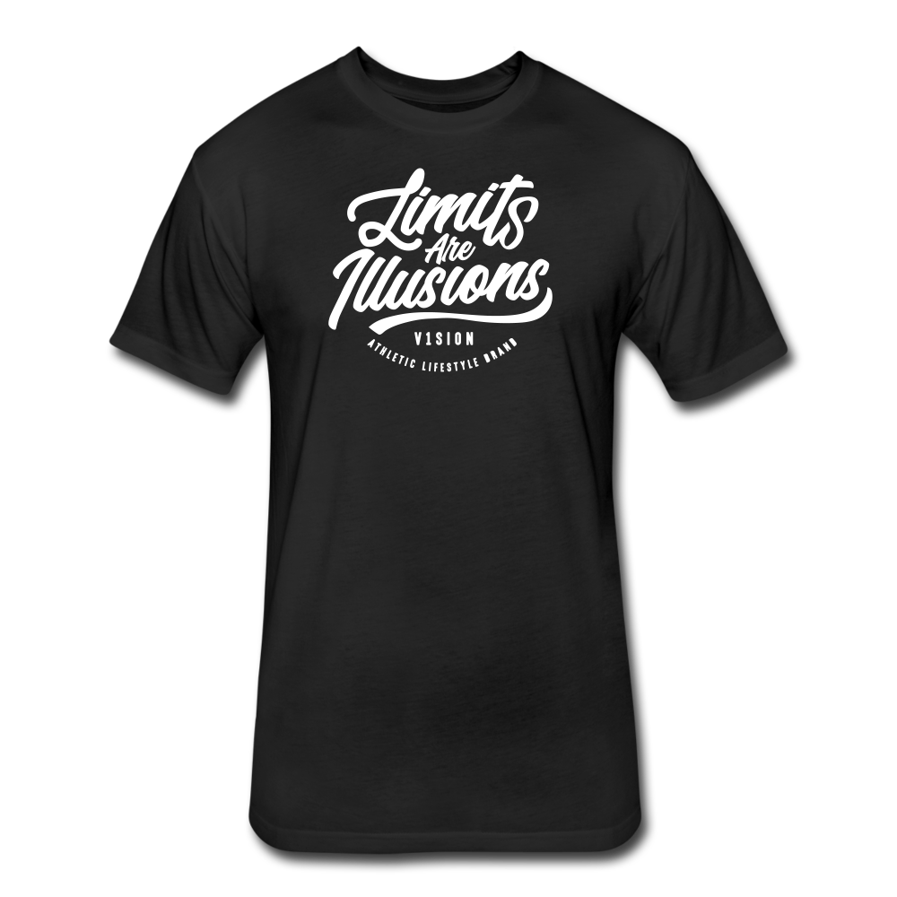 "Limits are Illusions" Fitted Tee "Black" - V1SION Athletic Lifestyle